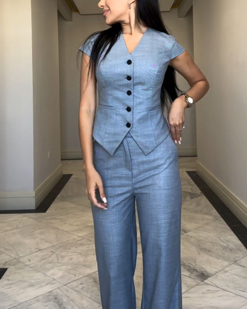 Laurita - V-Neck 2-Piece Set