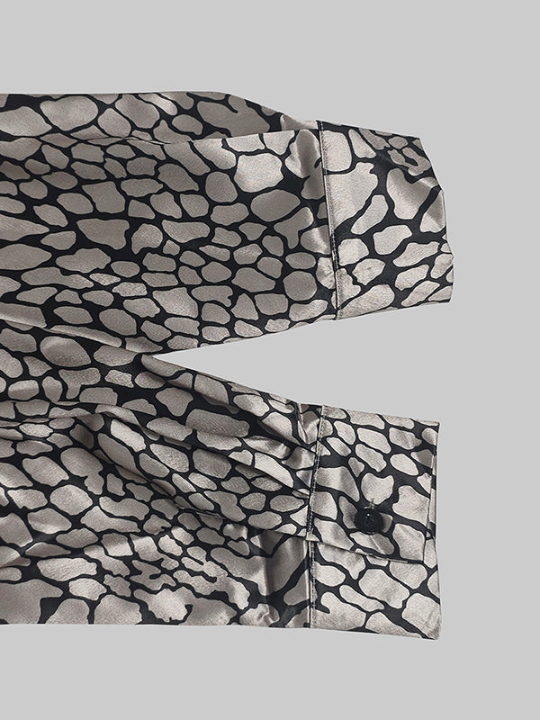 Gaia – Long Sleeve Loose Buttoned Blouse