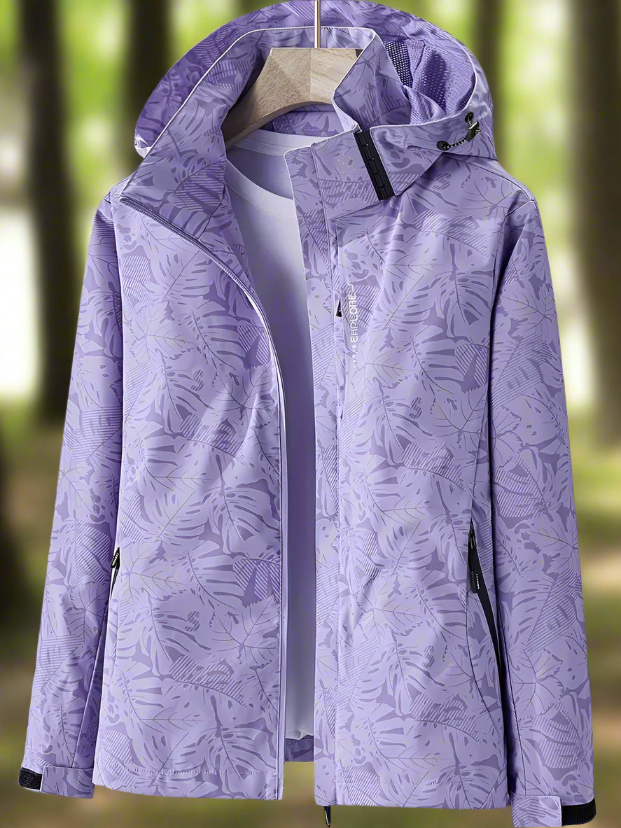 Nalia – Waterproof Leaf-Print Jacket