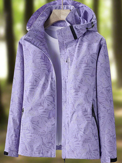 Nalia – Waterproof Leaf-Print Jacket
