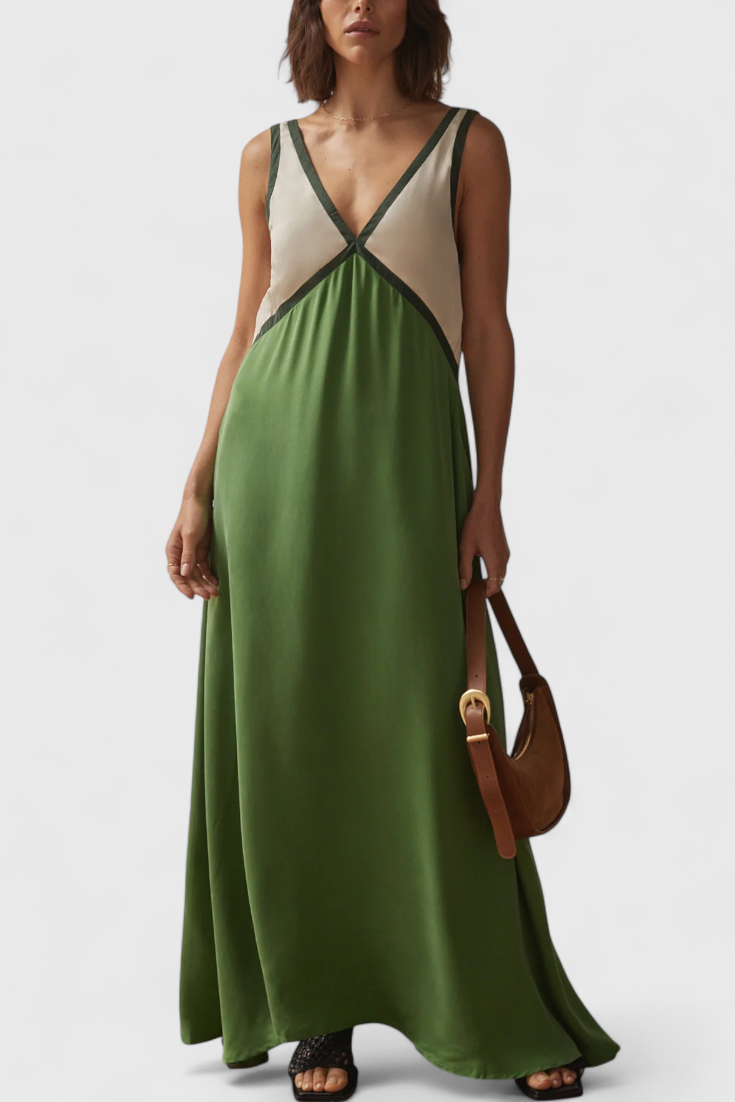 Zaynab - Elegant V-Neck Maxi Dress