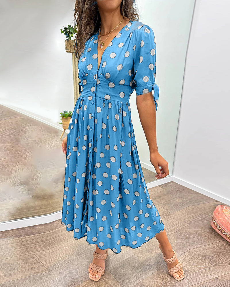 Ava – Polka Dot Midi Dress