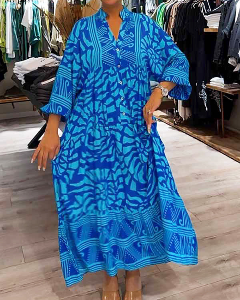 Lenara – Effortless Maxi Dress with Print