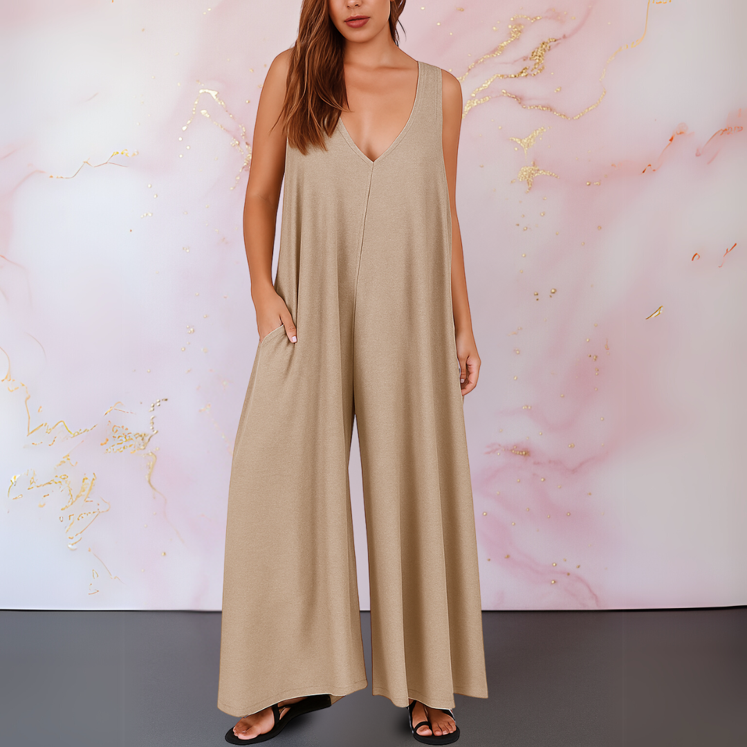 Magda – Elegant V-Neck Jumpsuit