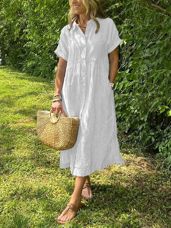 Celira – Striped Button-Up Shirt