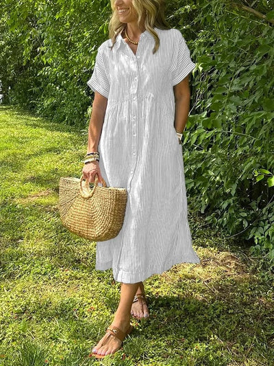 Celira – Striped Button-Up Shirt
