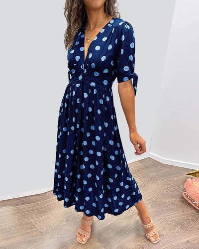 Ava – Polka Dot Midi Dress