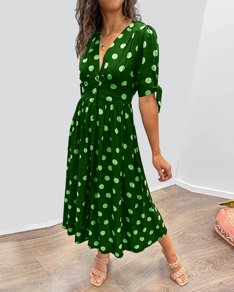 Ava – Polka Dot Midi Dress