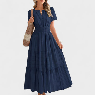 Timea - Summer Short Sleeve Maxi Dress