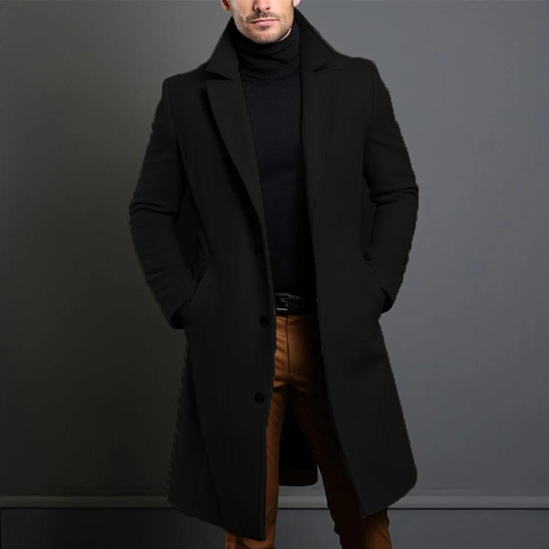 Curtis - Long Sleeve Coat With Pockets