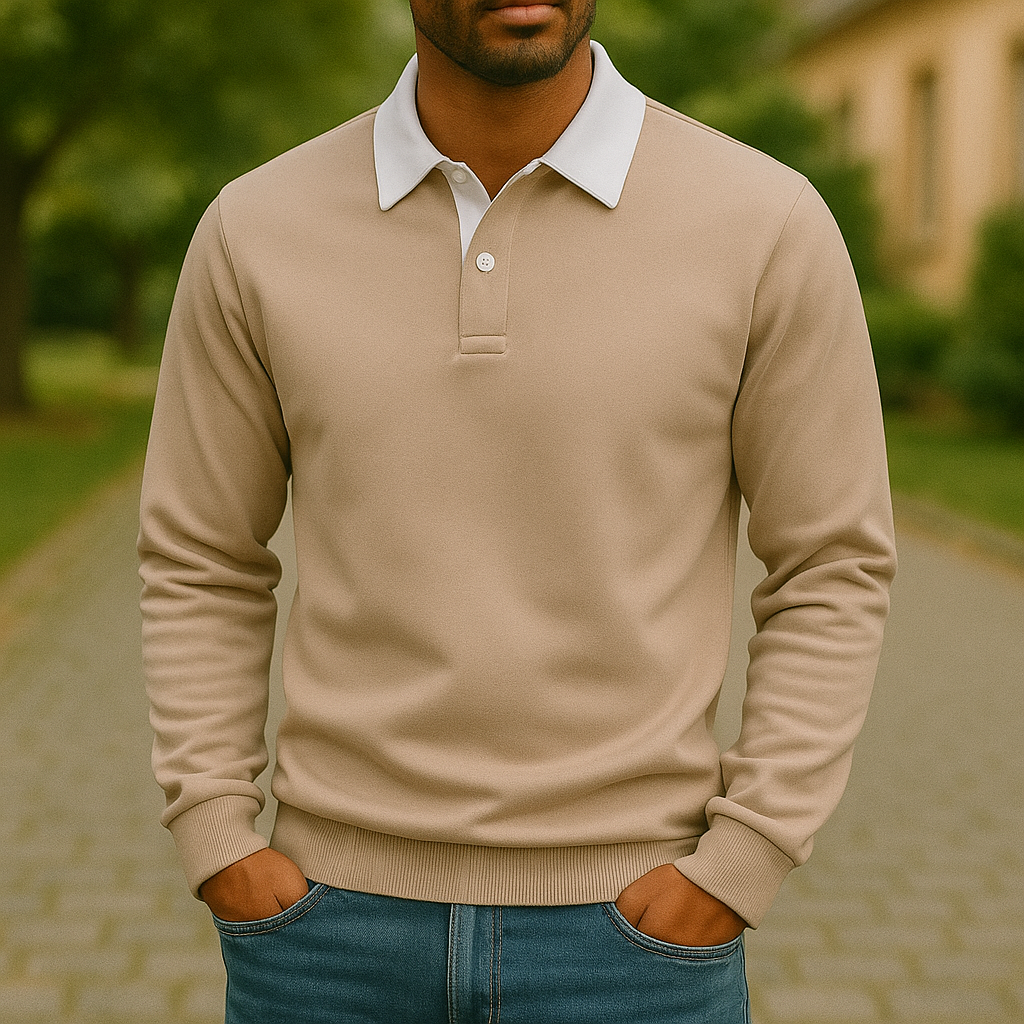 Jason - Stylish Polo Collar Sweater