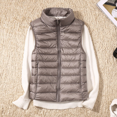Velora – Ultralight White Duck Down Vest