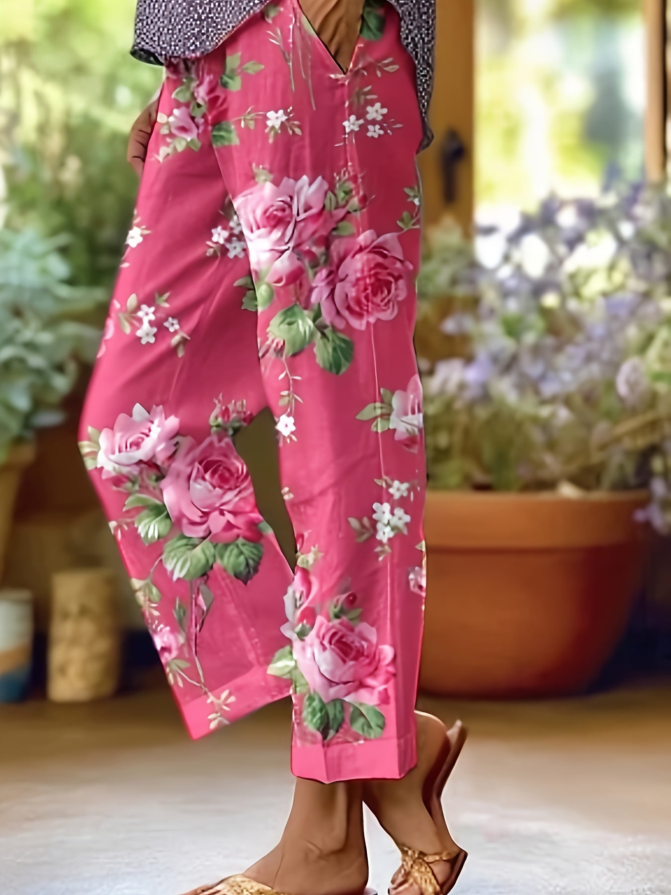 Judie – Light Floral Summer Pants
