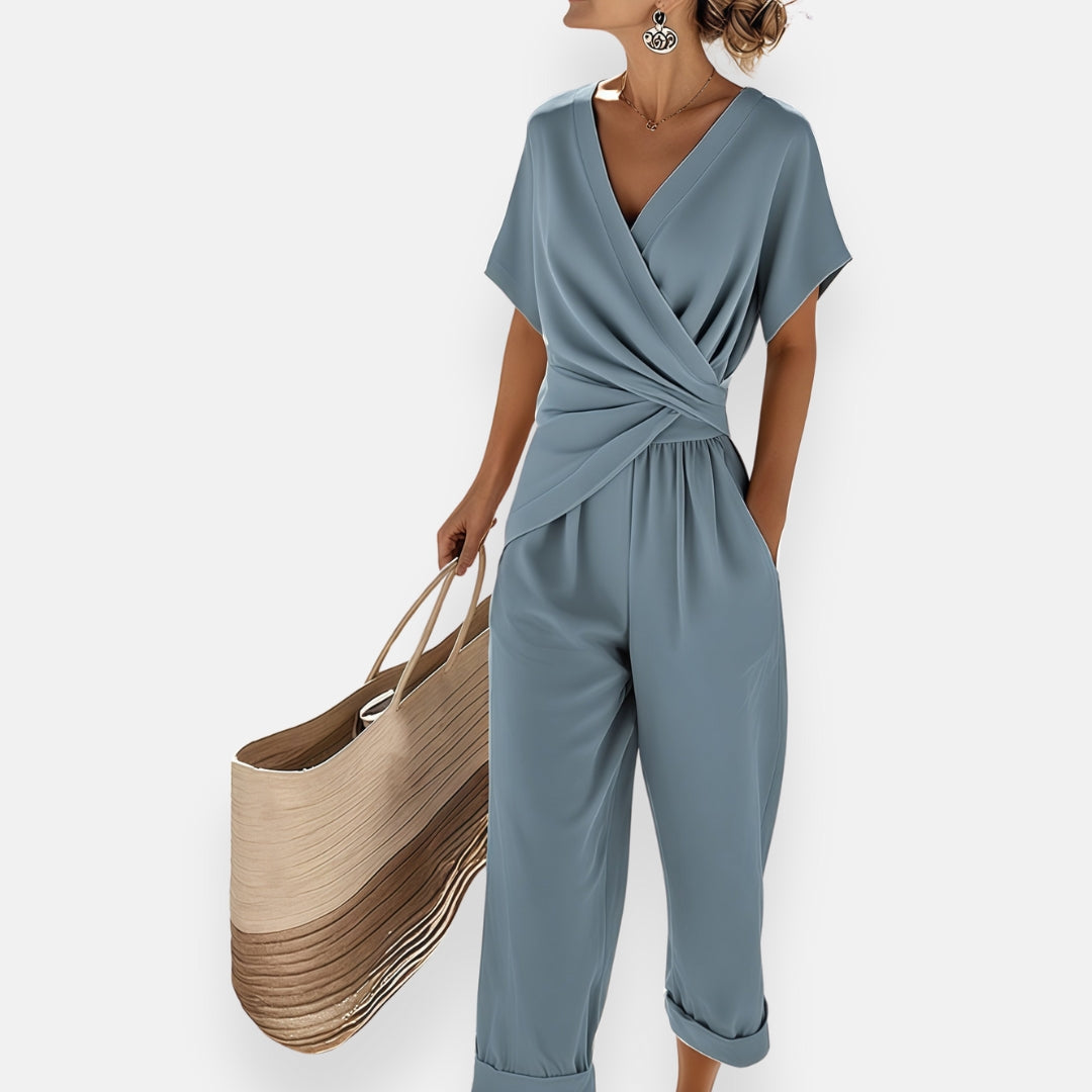 Yvette – Draped Bow Jumpsuit
