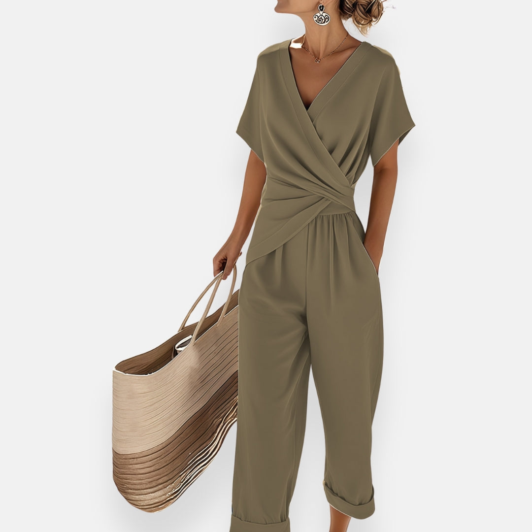 Yvette – Draped Bow Jumpsuit