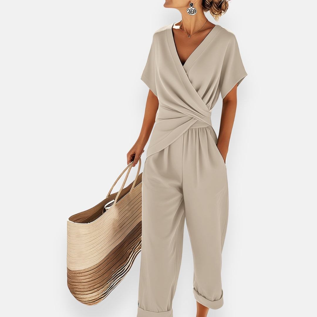 Yvette – Draped Bow Jumpsuit
