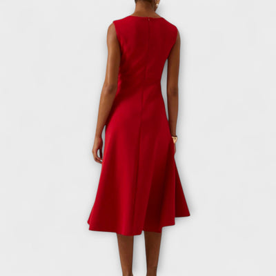 Noeline – Draped Asymmetrical Midi Dress