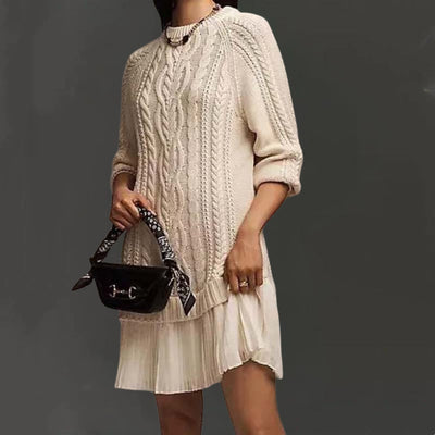 Kalena – Cable Knit Mini Sweater Dress