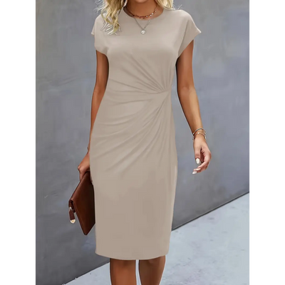 Reyna - Short sleeve formal midi dress