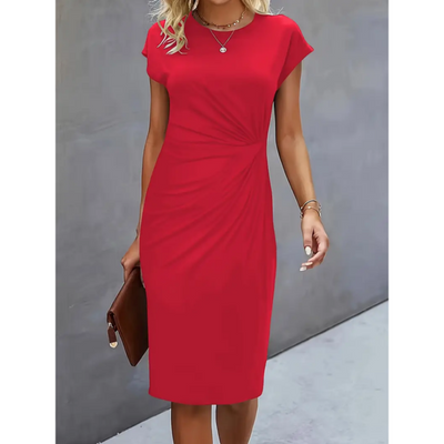 Reyna - Short sleeve formal midi dress
