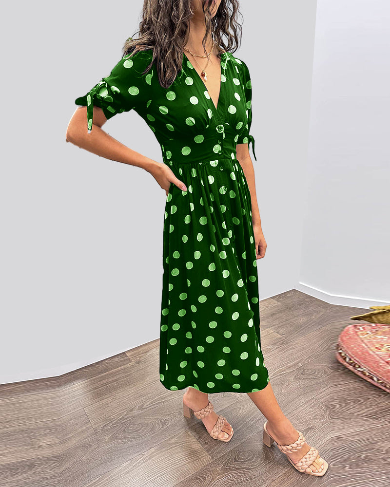 Ava – Polka Dot Midi Dress