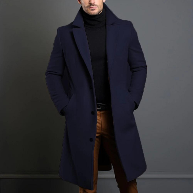 Curtis - Long Sleeve Coat With Pockets