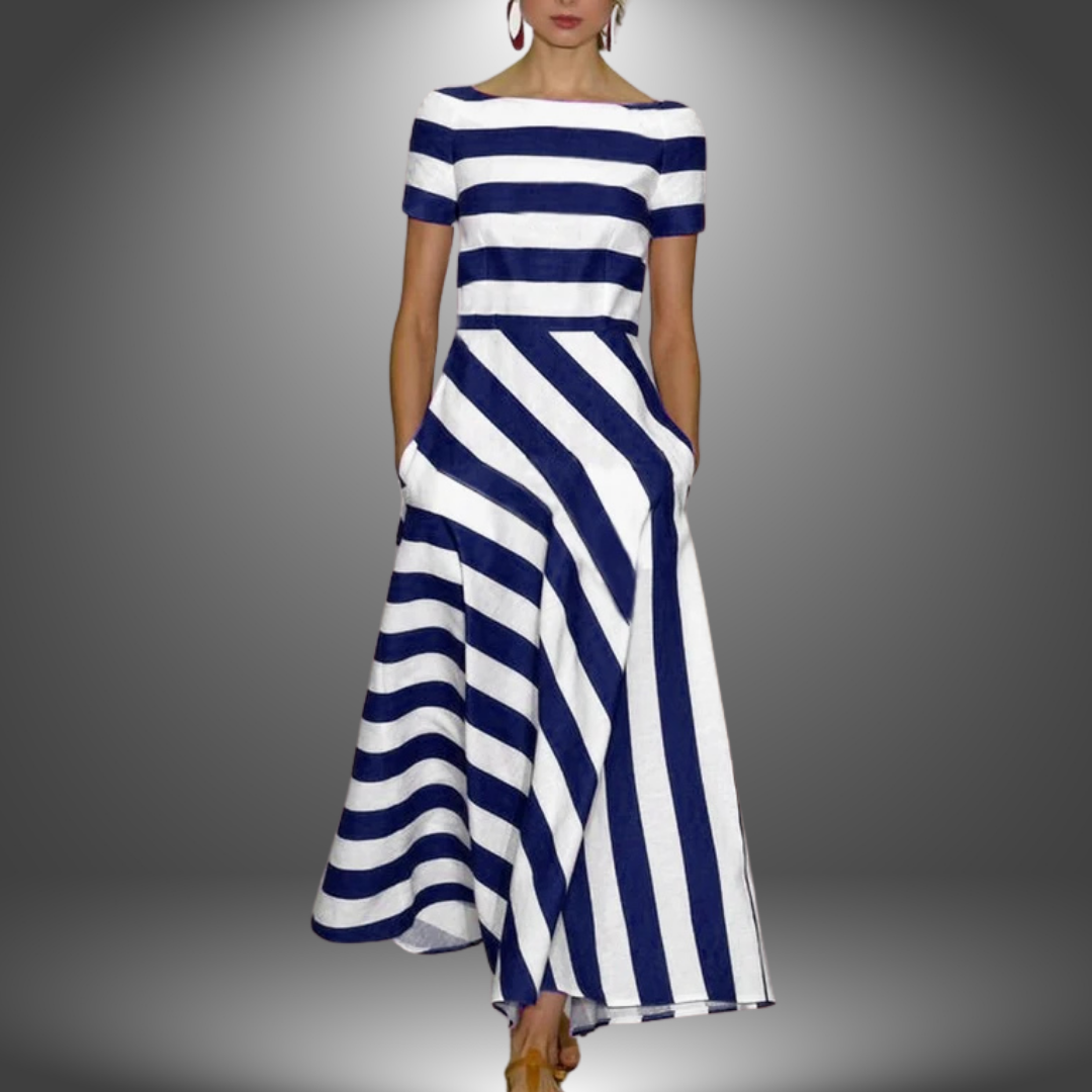 Zenia – Handcrafted Striped Maxi Dress