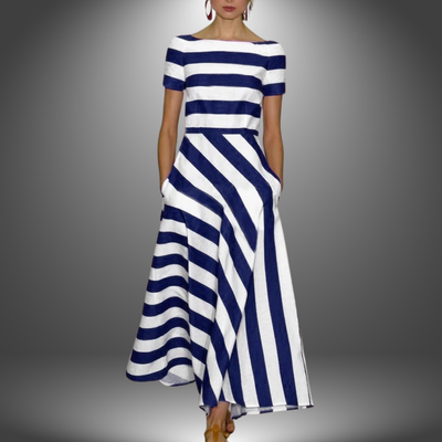 Zenia – Handcrafted Striped Maxi Dress