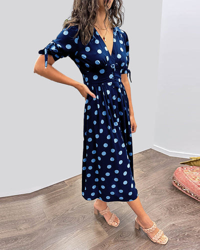 Ava – Polka Dot Midi Dress