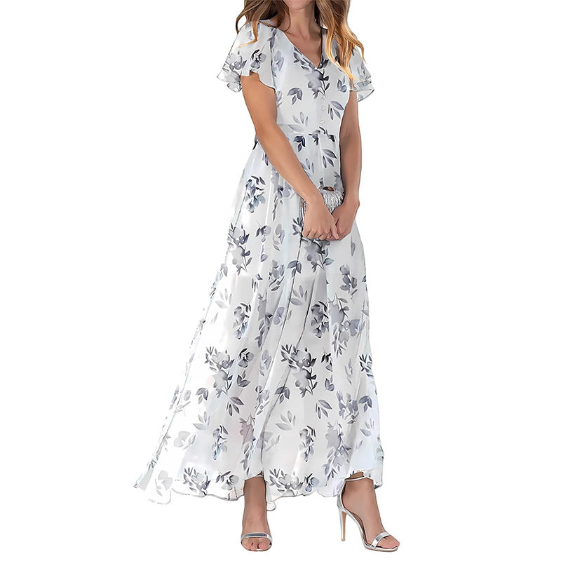 Romina - Floral V-Neck Dress 8