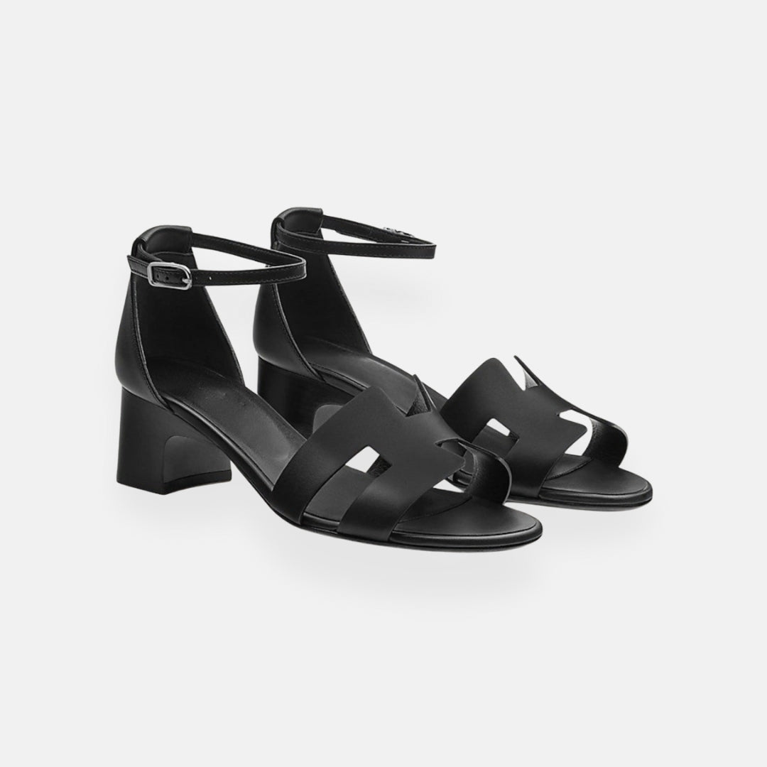 Eleny - Elegant Heeled Sandals with Ankle Strap