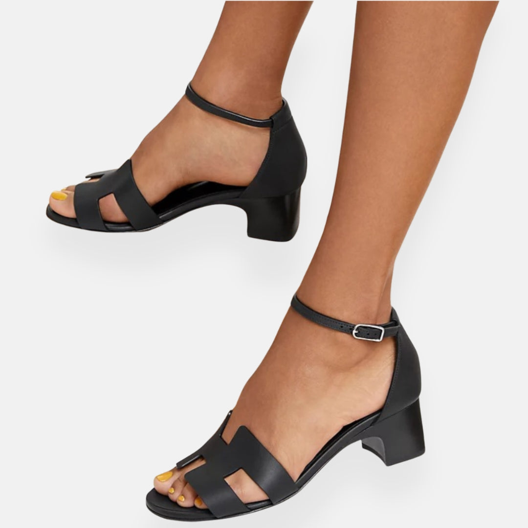 Eleny - Elegant Heeled Sandals with Ankle Strap