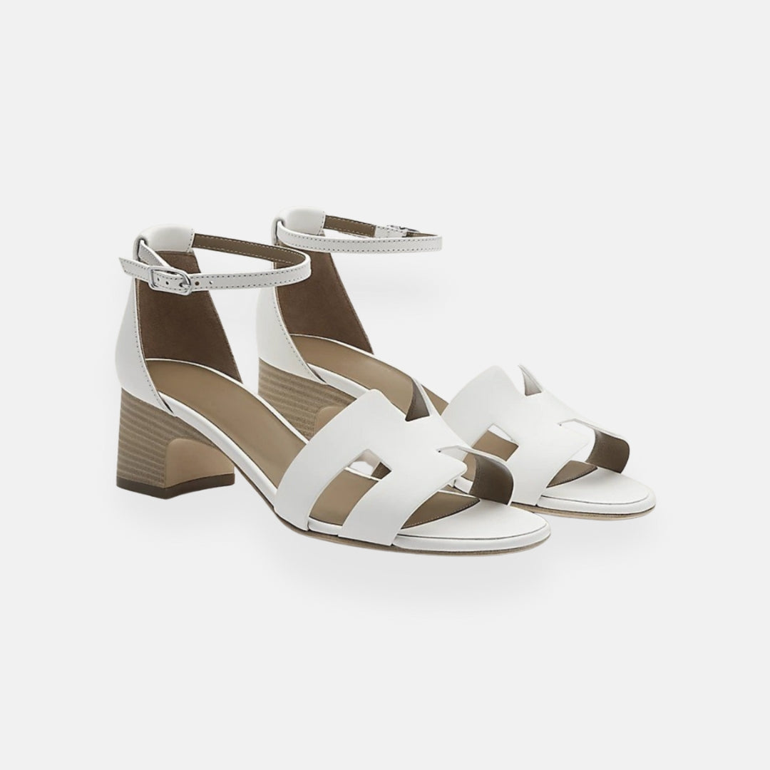 Eleny - Elegant Heeled Sandals with Ankle Strap