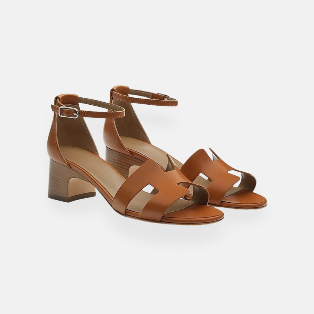 Eleny - Elegant Heeled Sandals with Ankle Strap
