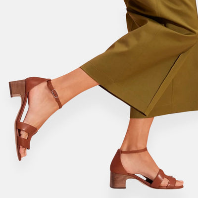 Eleny - Elegant Heeled Sandals with Ankle Strap