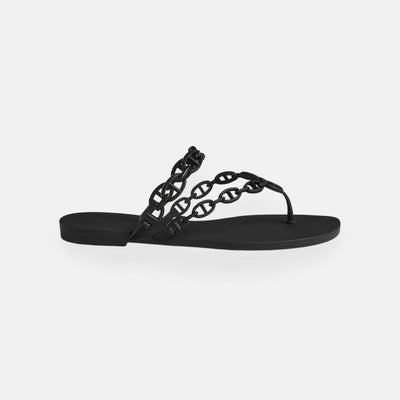 Noanna – Elegant Chain-Detail Flip-Flops