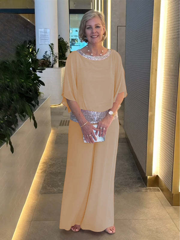 Margaret – Sequined Colorblock Two-Piece Set