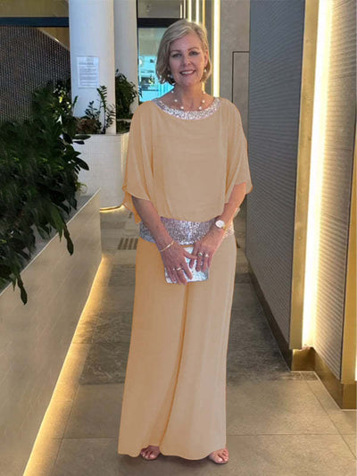 Margaret – Sequined Colorblock Two-Piece Set