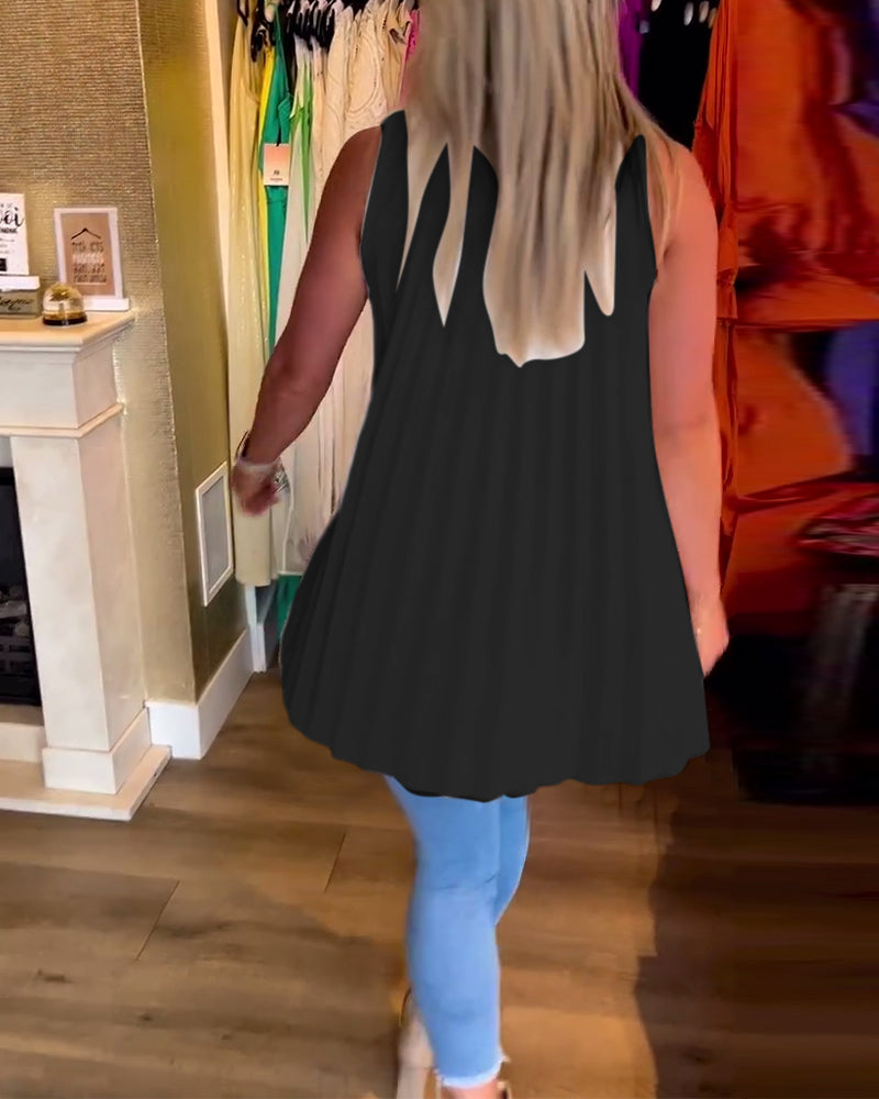 Laluna – Sleeveless Ruffle Top