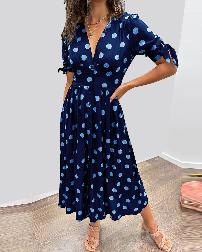 Ava – Polka Dot Midi Dress