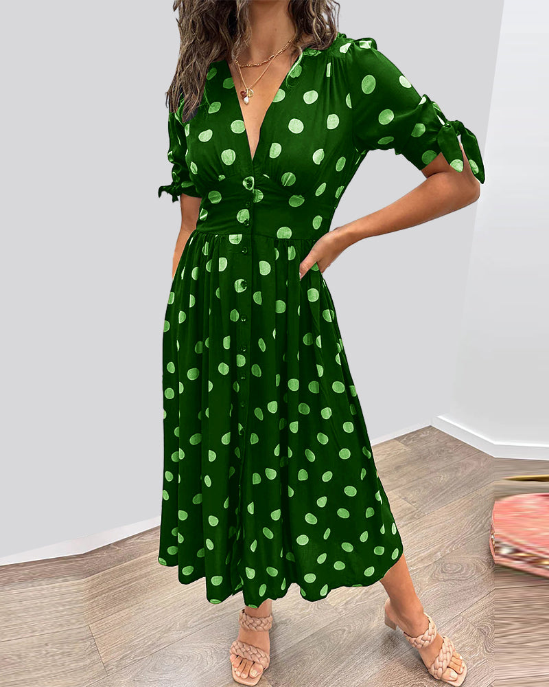 Ava – Polka Dot Midi Dress