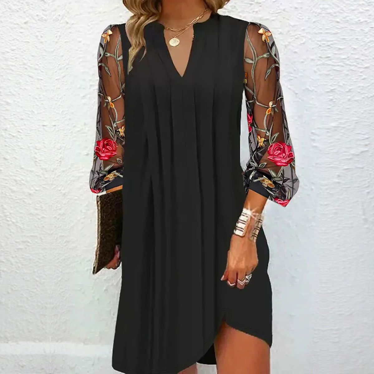 Glaziola - Floral Sleeve Dress