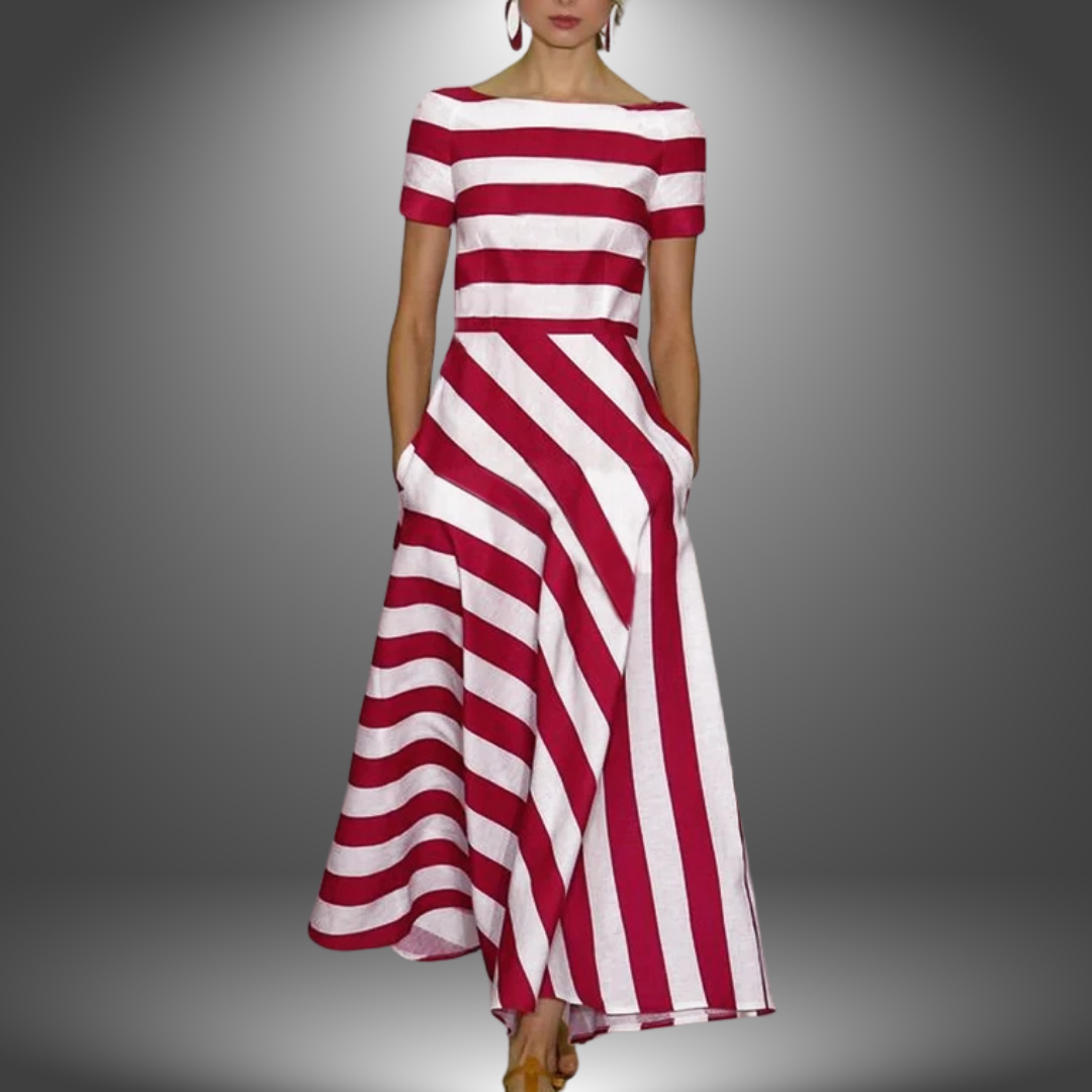 Zenia – Handcrafted Striped Maxi Dress