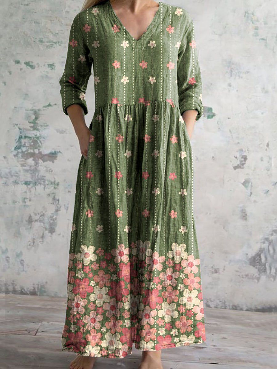 Selva – Botanical Print Maxi Dress 9