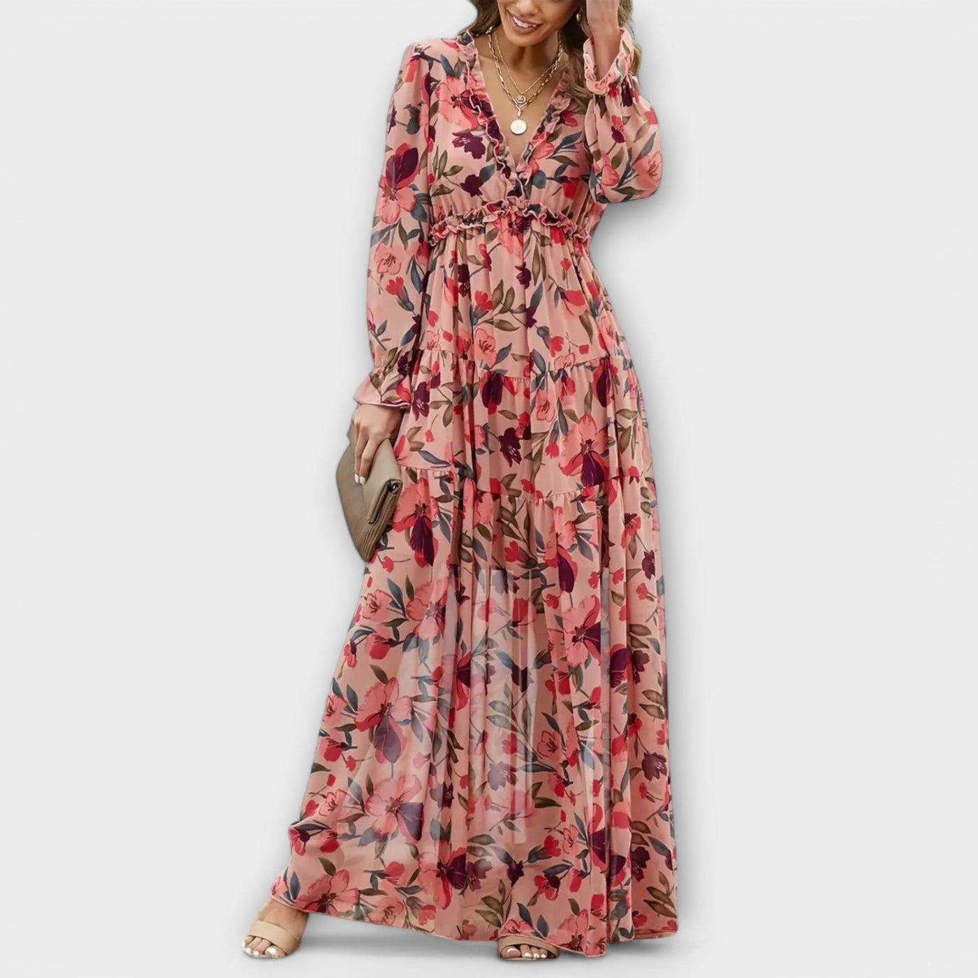 Helen - Elegant Floral Maxi Dress
