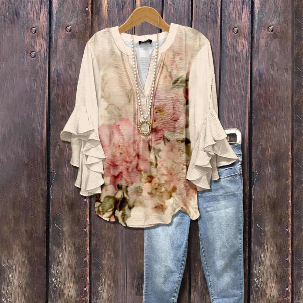 Susann - Vintage Floral Blouse 12