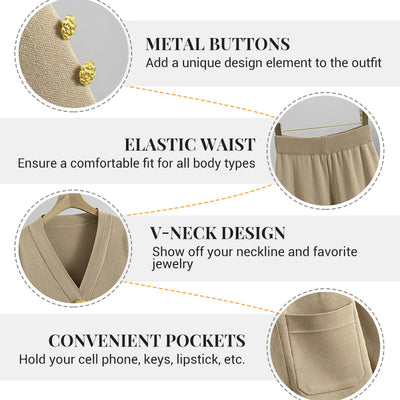 Anatalia – Premium Knit Lounge Set with Gold Button Detail