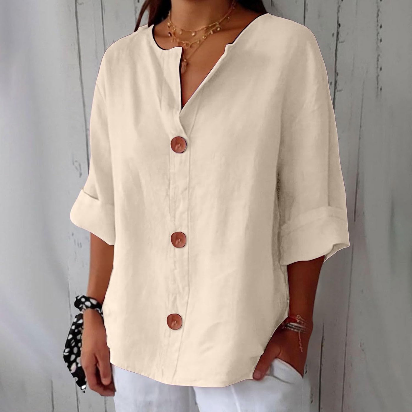Tanny - Coastal Linen Blouse