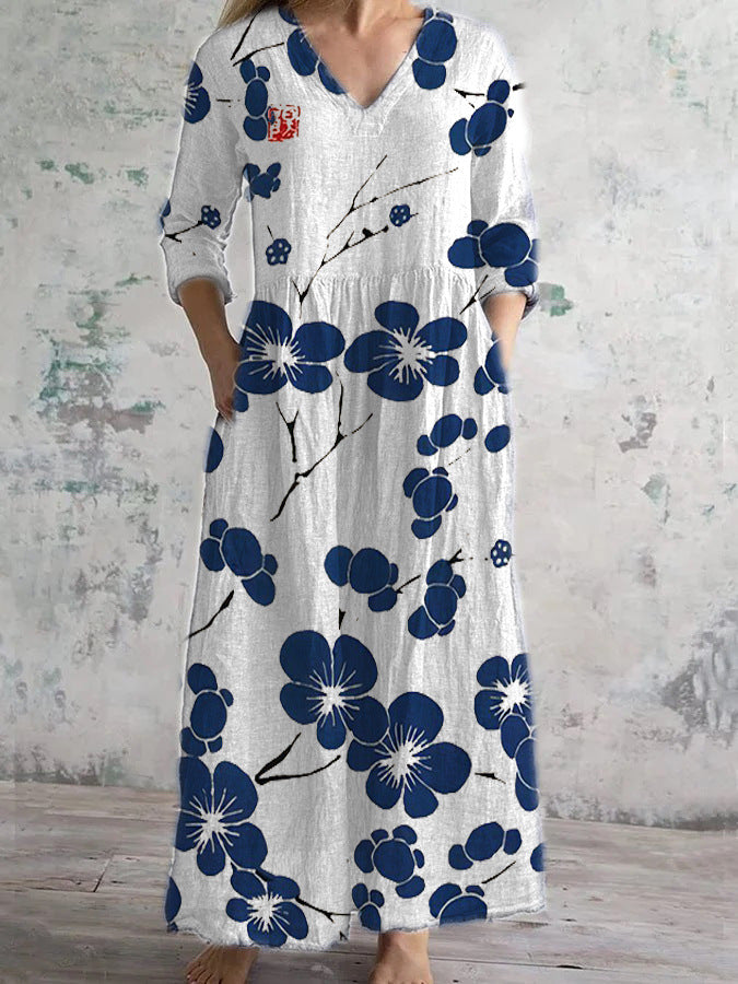 Selva – Botanical Print Maxi Dress 14