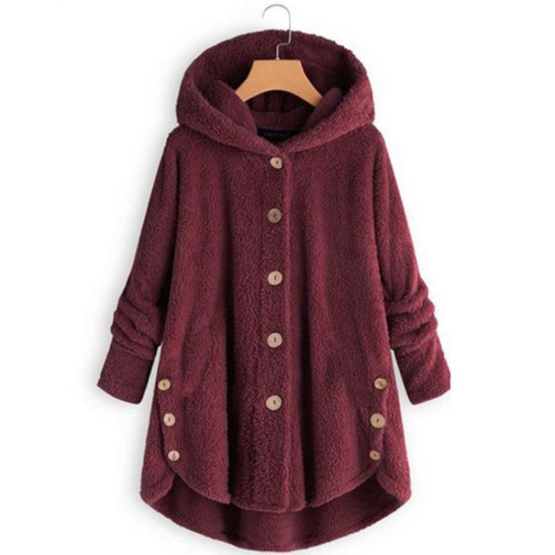 Lyla – Ultra-Soft Hooded Button-Up Fleece Jacket